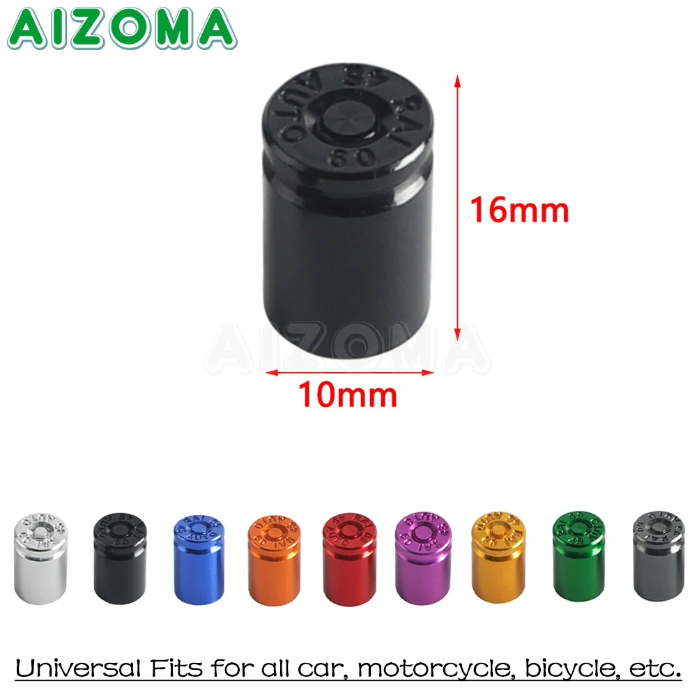 Universal Aluminum Wheel Tire Valve Caps - Waterproof Motorcycle Accessories (2 Pack)