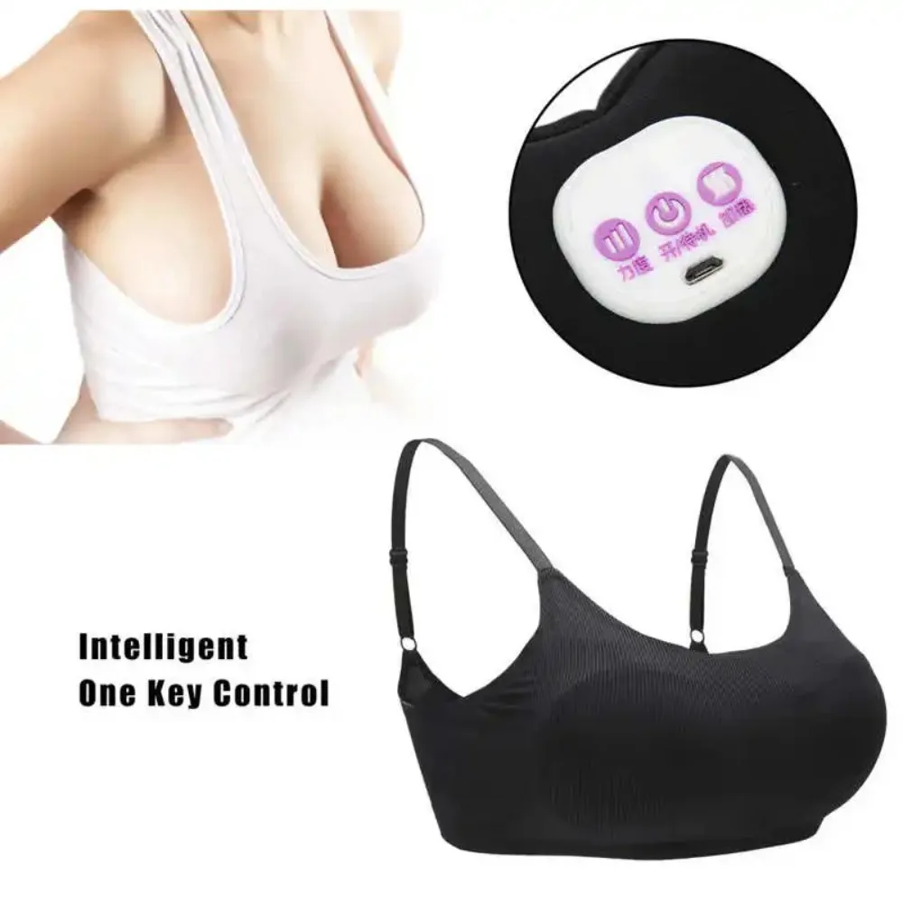 

Breast Massage Bra Electric Heating Vibration Chest Growth Massager Low Noise Hot Compress Breast Lift Enlargement Booster USB
