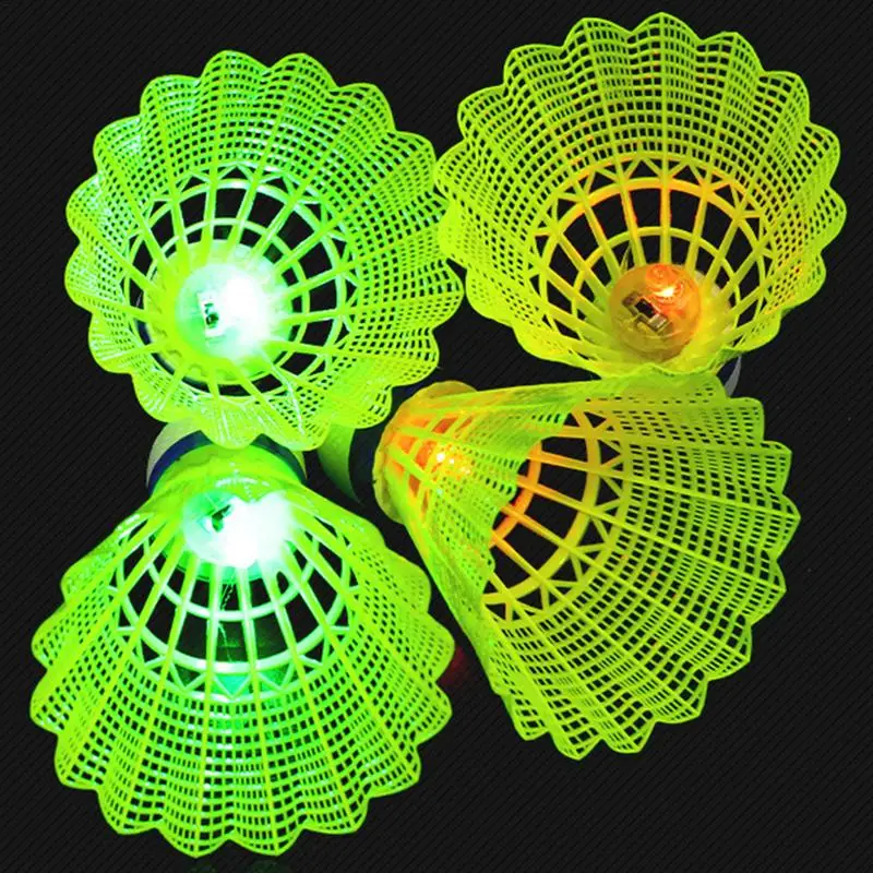 

Dark Night LED Glowing Light Up Badminton Shuttlecocks Colorful Lighting Balls Indoor And Outdoor Sports