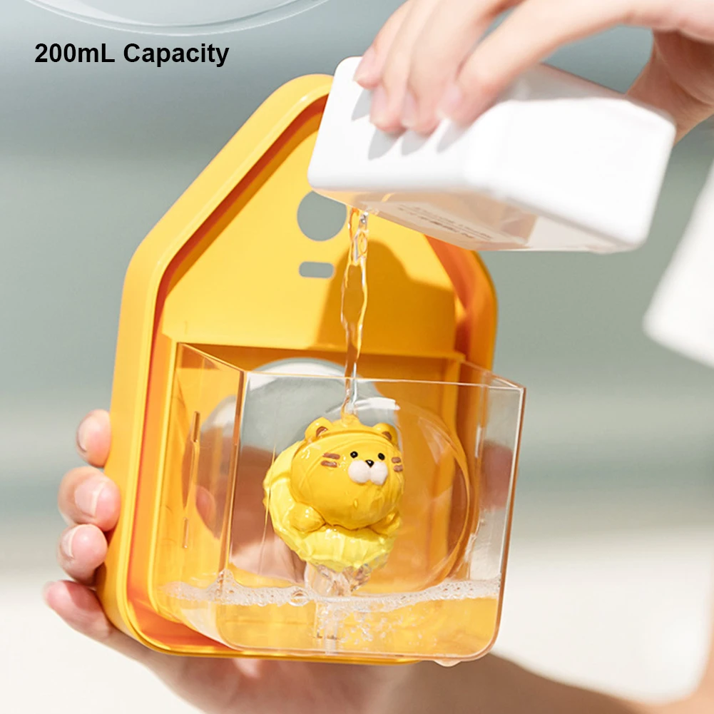 Cute Touchless Sensor Soap Dispenser 6.8oz/200ml Electric Wall Mount Soap Pump Hands Free Soap Dispenser for Bathroom Kitchen 3