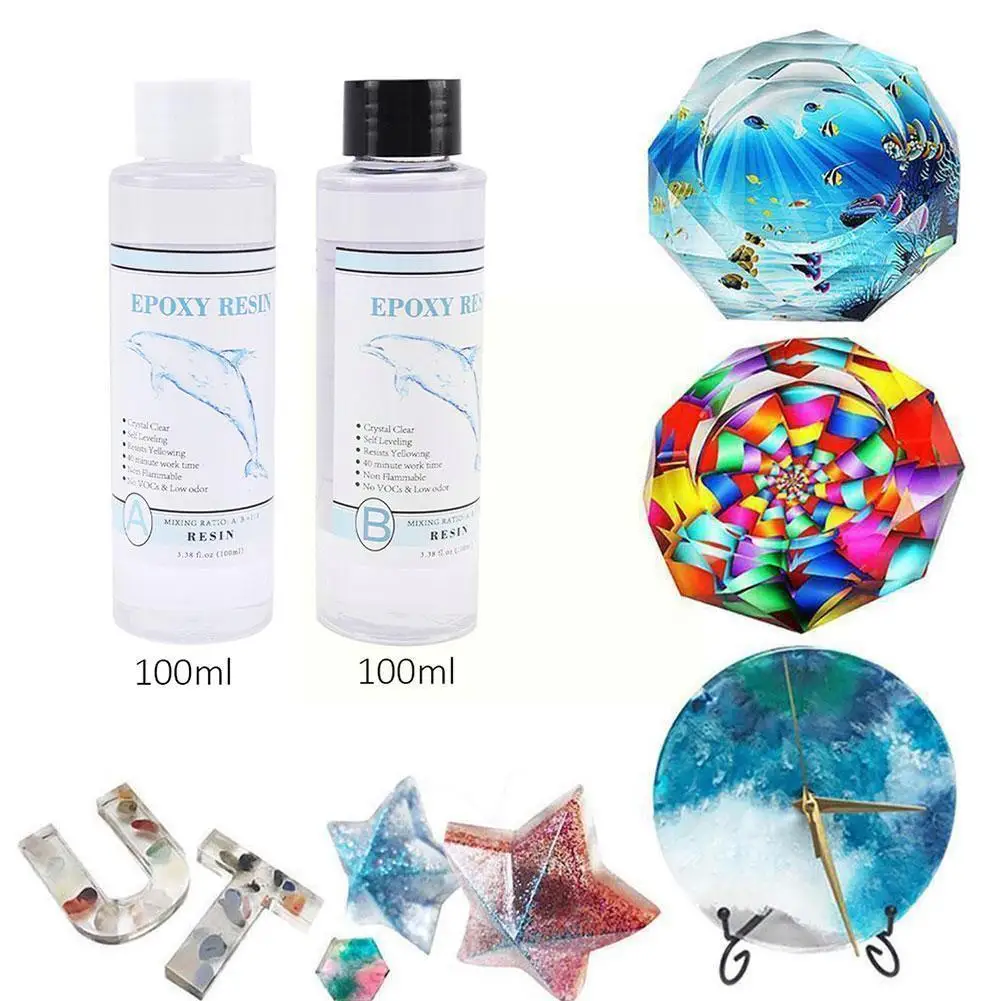 Kit di resina epossidica trasparente per principianti colla epossidica  lucida senza bolle indurente adesivo alto per artigianato/colata/gioielli -  AliExpress