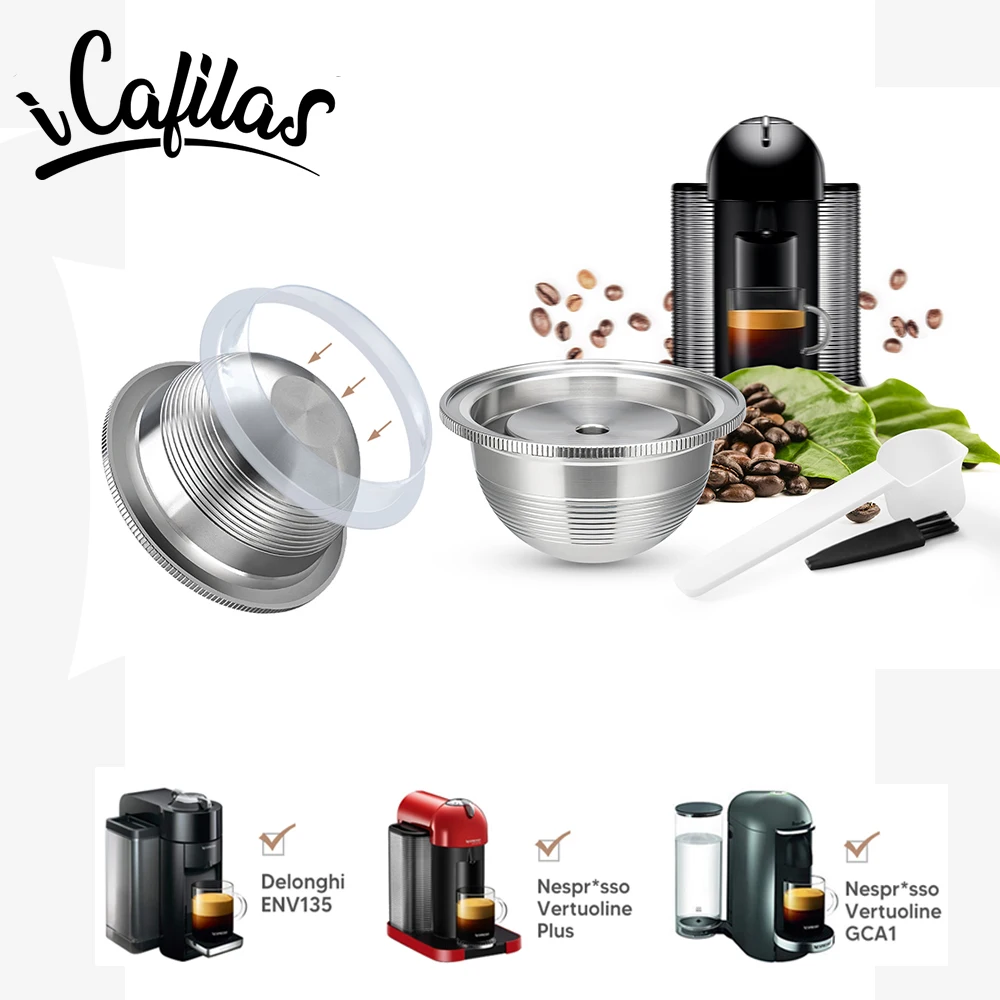 Icafilas สแตนเลสแคปซูลตัวกรอง vertuoline รีฟิลสำหรับเนส