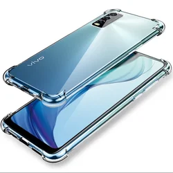 Custodia per telefono in silicone trasparente morbido e brillante