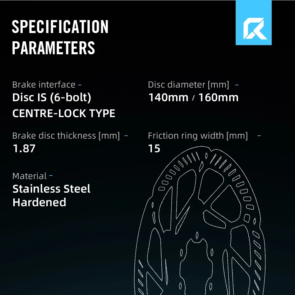 RYET Floating Disc Brake Rotor 140mm 160mm 6-Bolt Center Lock MTB - Image 6