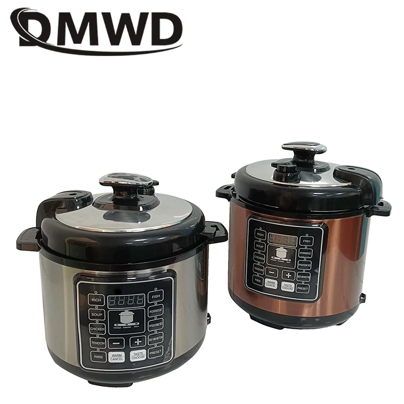 Electric Pressure Cooker 5L/6L Multi-functional Rice Cookers Porridge Soup Stew Cooking Machine Pot Food Steamer Meals Heater EU 3