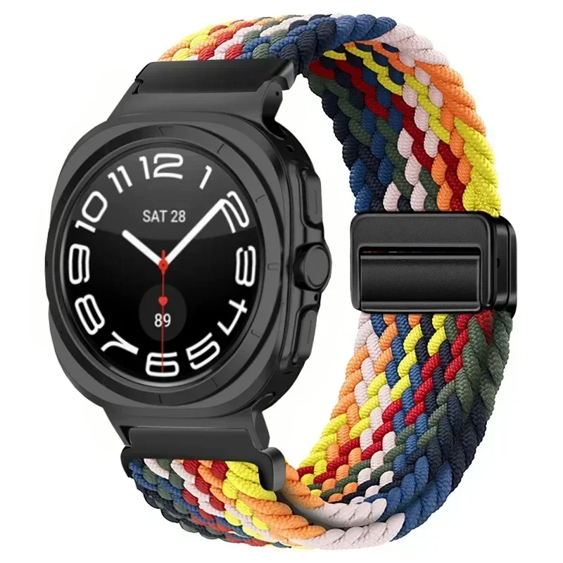 Nylon Braided Loop Strap with Metal Magnetic Clasp
