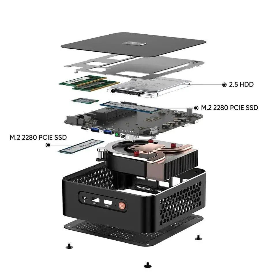 AMD Ryzen 9 NUC Gaming Mini PC 8945HS DDR5 pcie Dual 2.5G