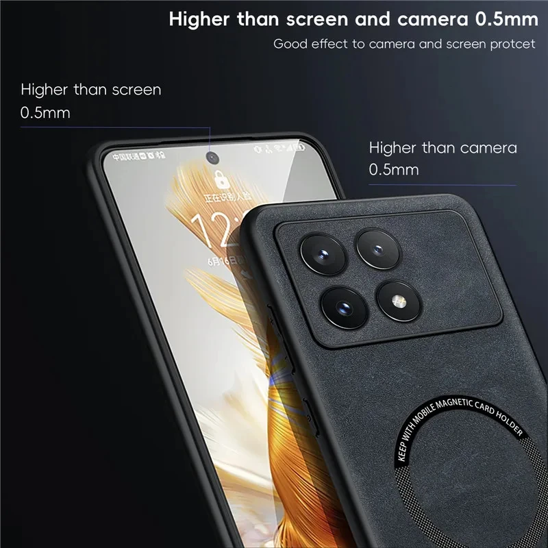 Luxury Magnetic Leather Phone Case - Shockproof Business Smooth-Touch Sheepskin Cover