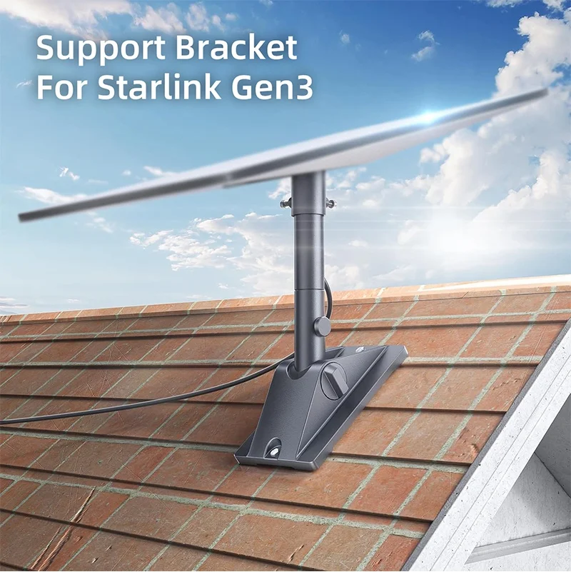 สําหรับ Starlink Gen 3 Wall Mount Kit สําหรับ Starlink V3 ท่ออะแดปเตอร์และวงเล็บติดตั้ง, หลังคาด้านนอก Wall Mount 1