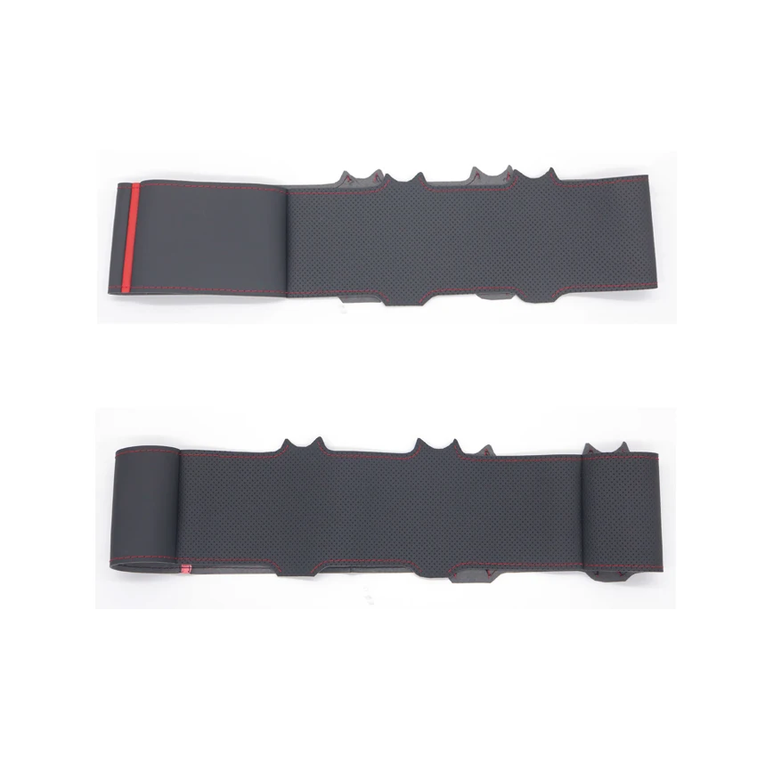 Funda De Volante De Cuero Cosida A Mano Para Jeep Wrangler JK 2007-2011 - Color Negro, Incluye Kit De Costura