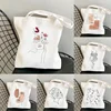 Abstract Face Print Women Shoulder Bags Canvas Tote Bag Daily Casual Storage Pouch Eco Reusable Handbag Shopping Shopper Bags 1