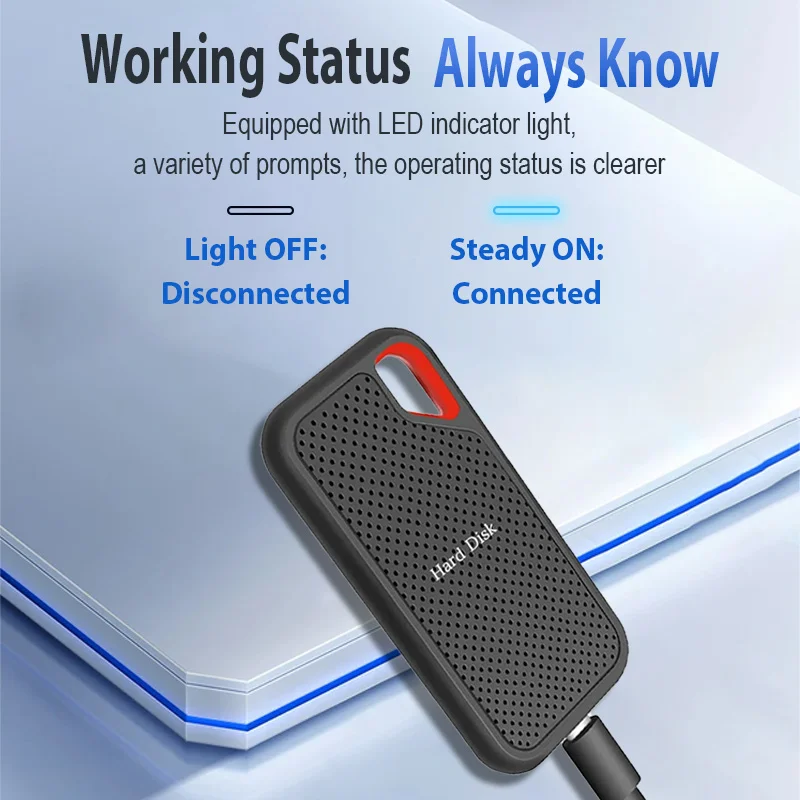 External Hard Drive E61 Portable SSD 1TB 2TB Type-C USB 3.1 for Laptop/Phones/mac