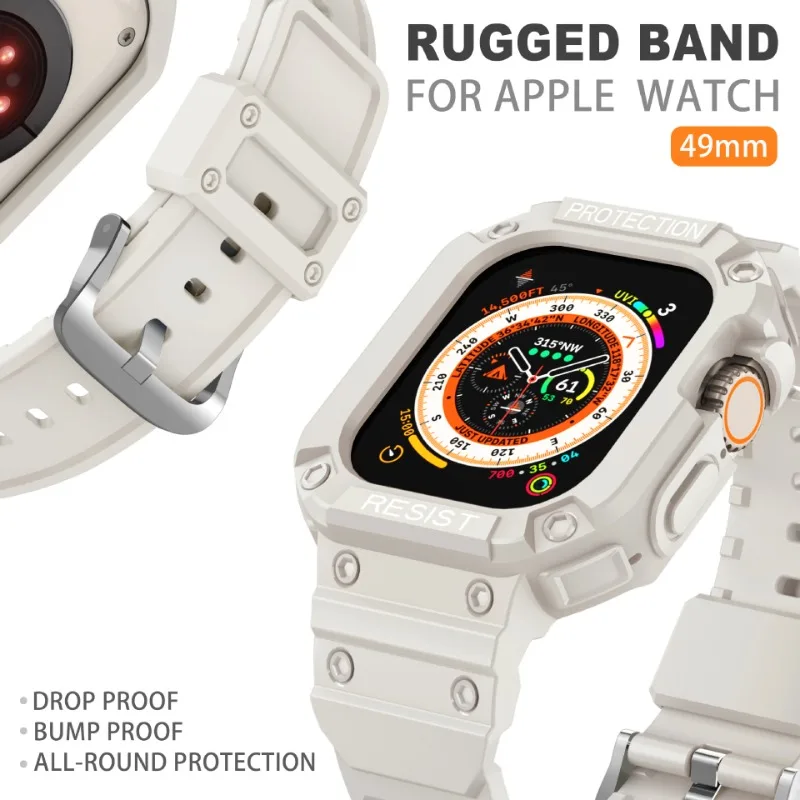 Фото Ремешок силиконовый для Apple Watch 8 Ultra 49 мм iWatch Series 8 Ultra 49 мм №3
