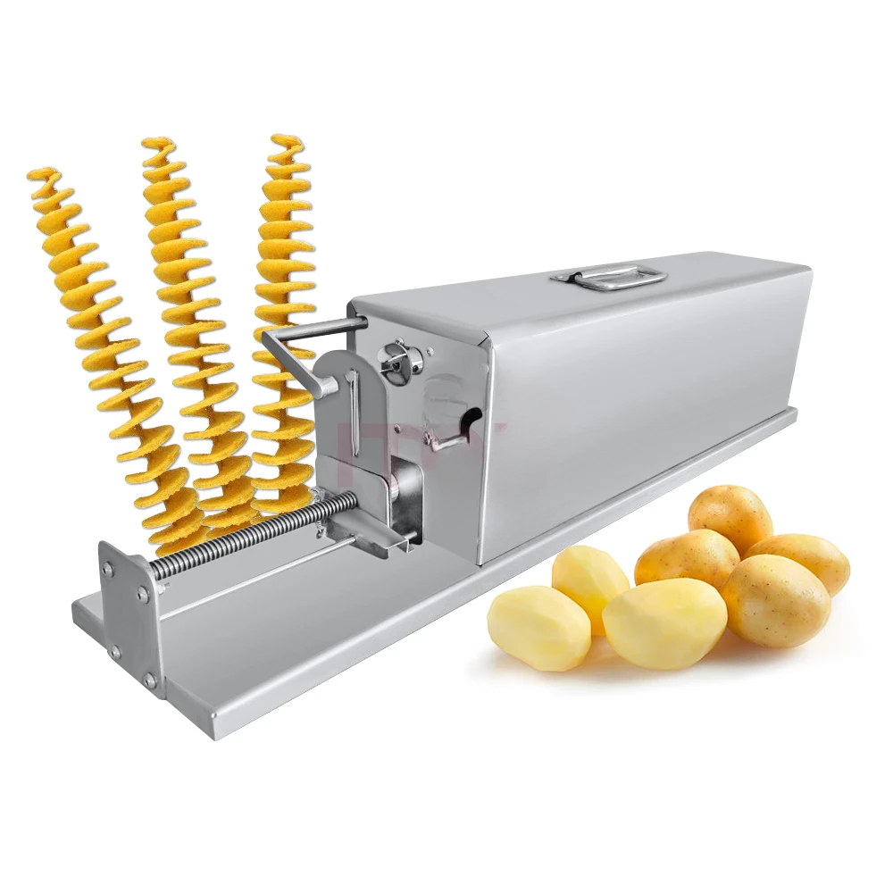 Commercial Potato Curly Fry Cutter Crane Stainless Steel Tornado