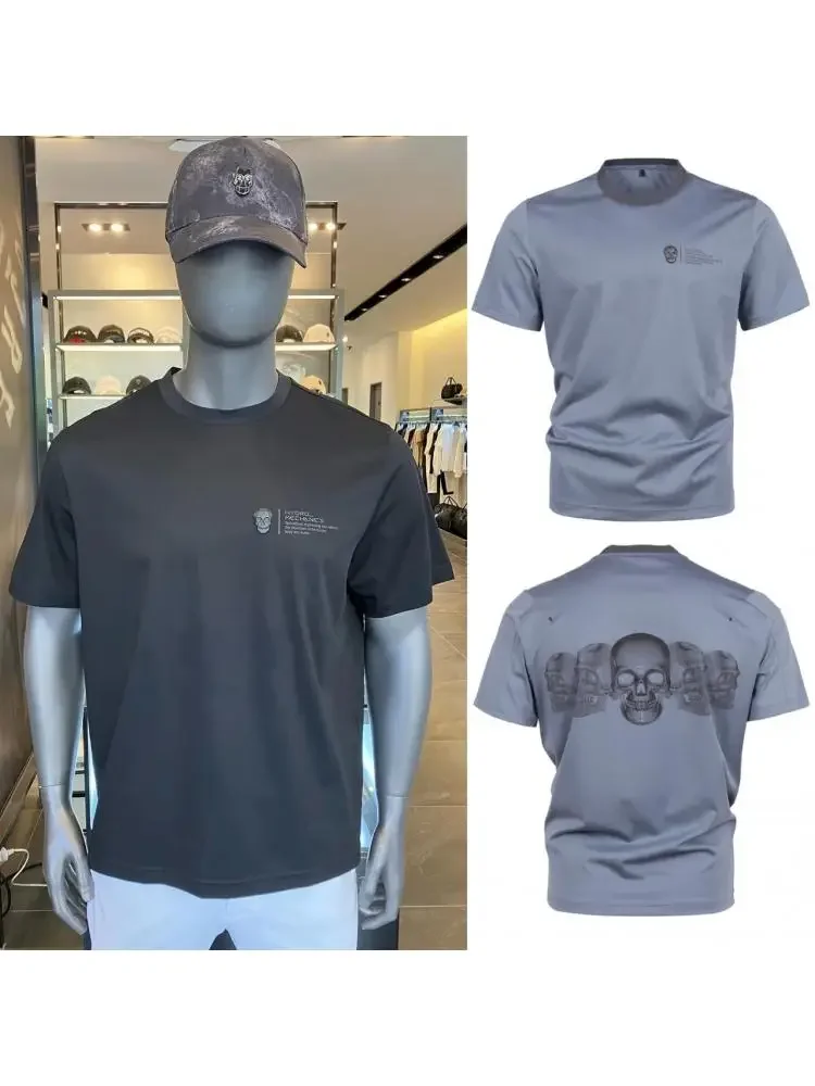 

Men's Golf Clothing 2024 Summer New Round Neck Thin Skull Short-sleeved Fashion Shorts