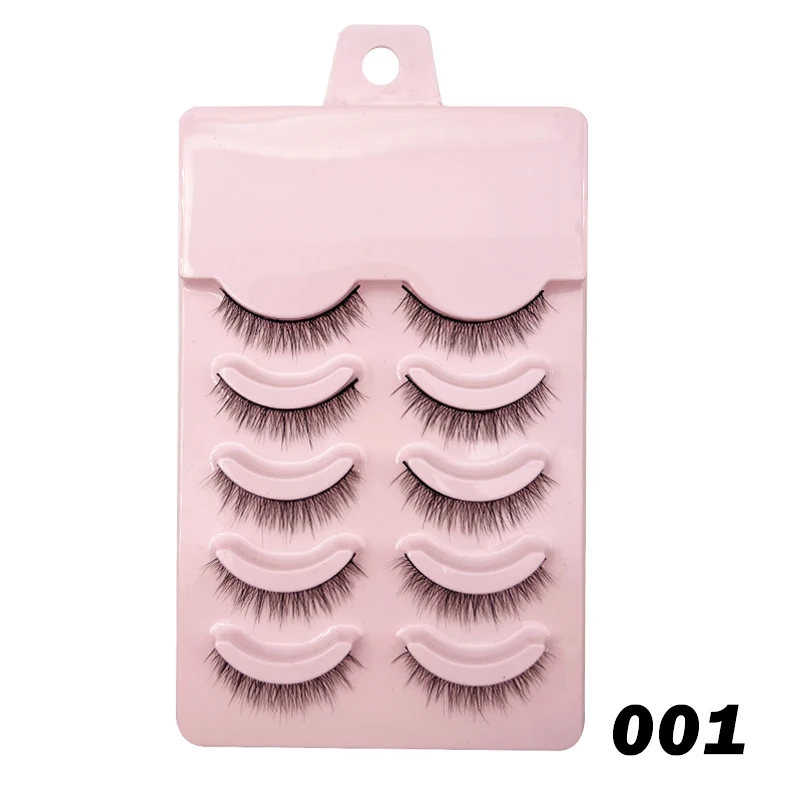 DINGSEN Neue Manga-Wimpern 5 Paar Natürliche Wimpern Faux Mink Falsche Wimpern Anime-Wimpern Weiche Faux Cils Wimpern für den Alltag und Dating – Detail 15