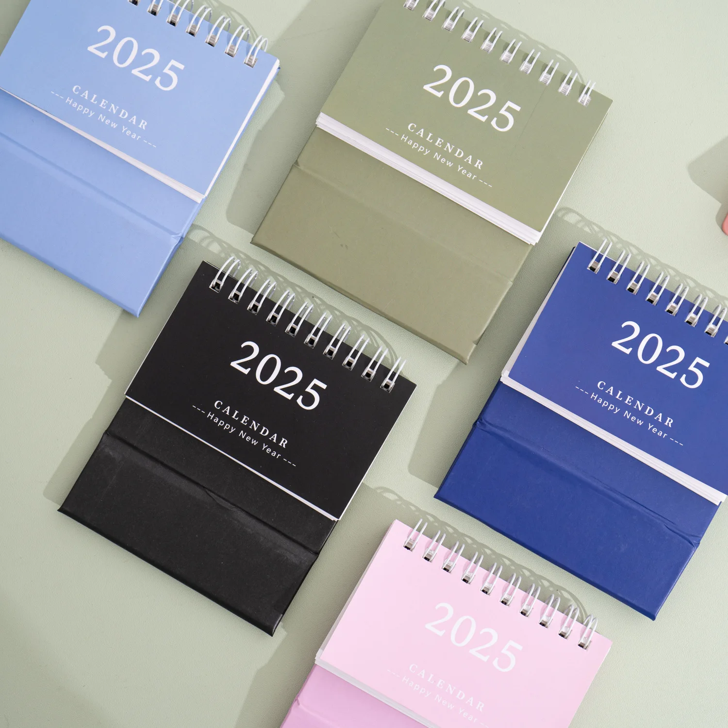 Desk Calendar 2025 Simple Style English Mini Portable Desktop Decoration