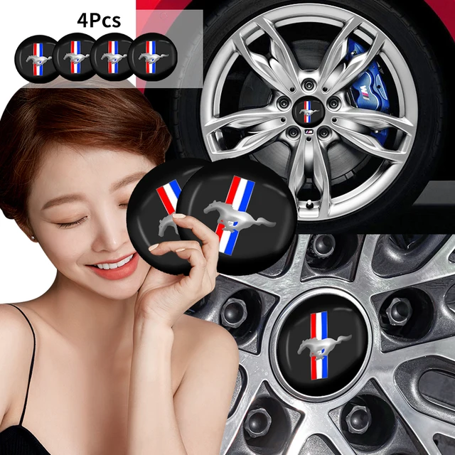 4pcs Car Accessories Wheel Hub Sticker Automotive Goods For Ford Mustang spoiler Shelby GT 350 500 Cobra e Focus 2 3 MK3 Kuga