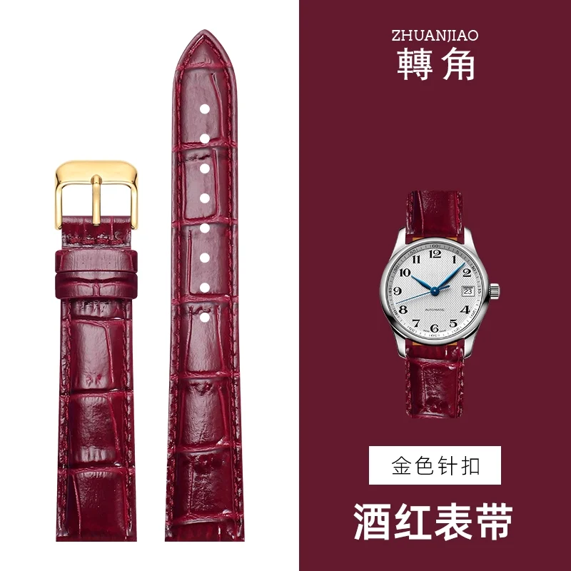 Luxurious Glossy Genuine Leather Watchband – Premium Top Layer Cowhide Strap