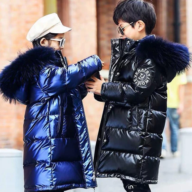 Doudoune longue à capuche pour filles, manteau en coton, vêtements pour  enfants, parka froide pour enfants, habit de neige, optique, chaud,-30 ℃,  hiver, 5 à 14 ans - AliExpress