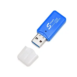 High Speed Class 10 Mini TF Card Flash Memory - 16GB to 128GB with Smart SD Card Reader Bundle - Blue card reder
