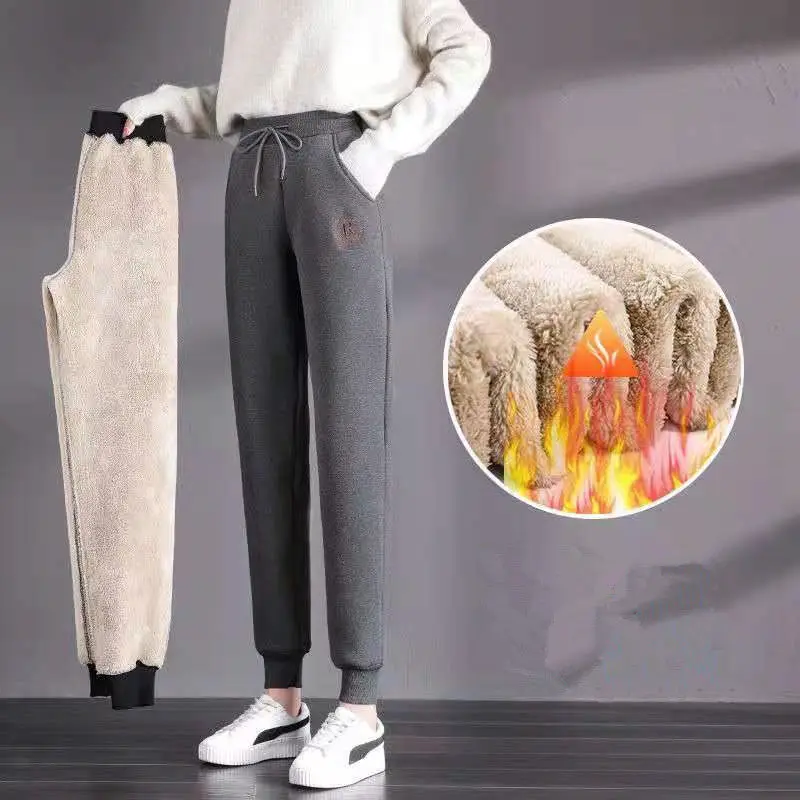 Calça Moletom Feminina UTCoco - Forrada Sherpa Quente Para Inverno