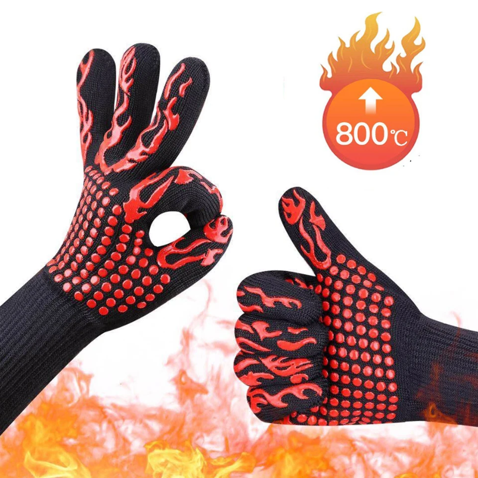 1 pcs Barbecue Oven Gloves Heat-Resistant 500-800 degrees