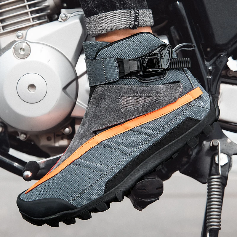

Motorcycle boots Casual men's motorcycle shoes Motorcycle riding shoes Leather motorcycle cross-country shoes