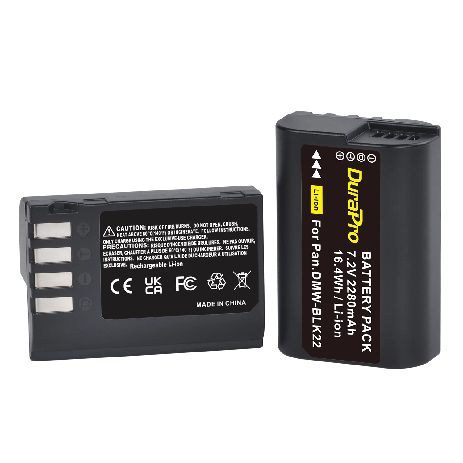 Baxxtar DMW-BLK22 Batteria 2600mAh compatibile con Panasonic Lumix DC S9 S5 S5II S5II-X S5K G9 II GH5 GH5II GH5S GH6 GH7 DMWBLK22 BLK22