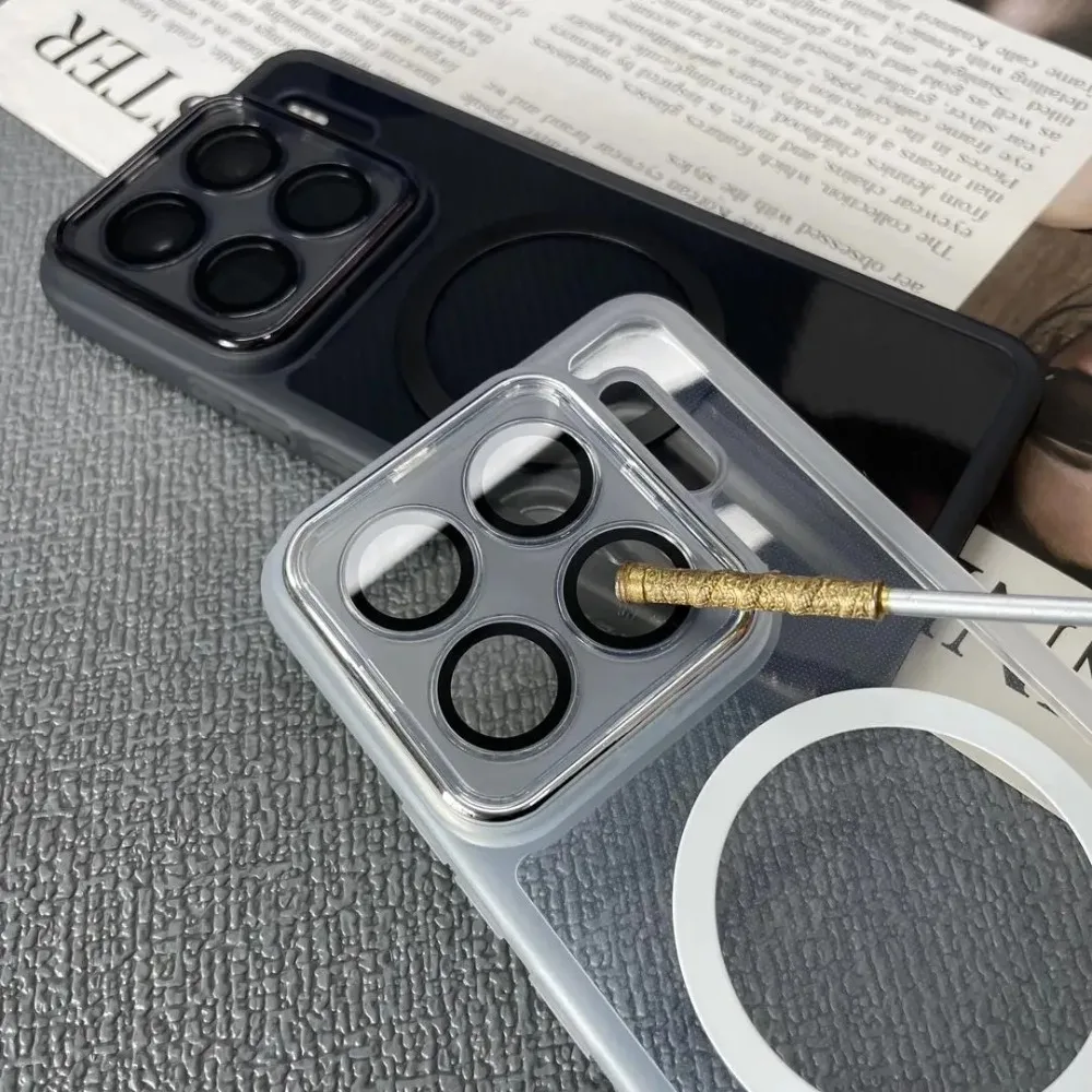 Translucent TPU Wireless Charging Case with Built-in Lens Protector & Soft Shockproof Frame