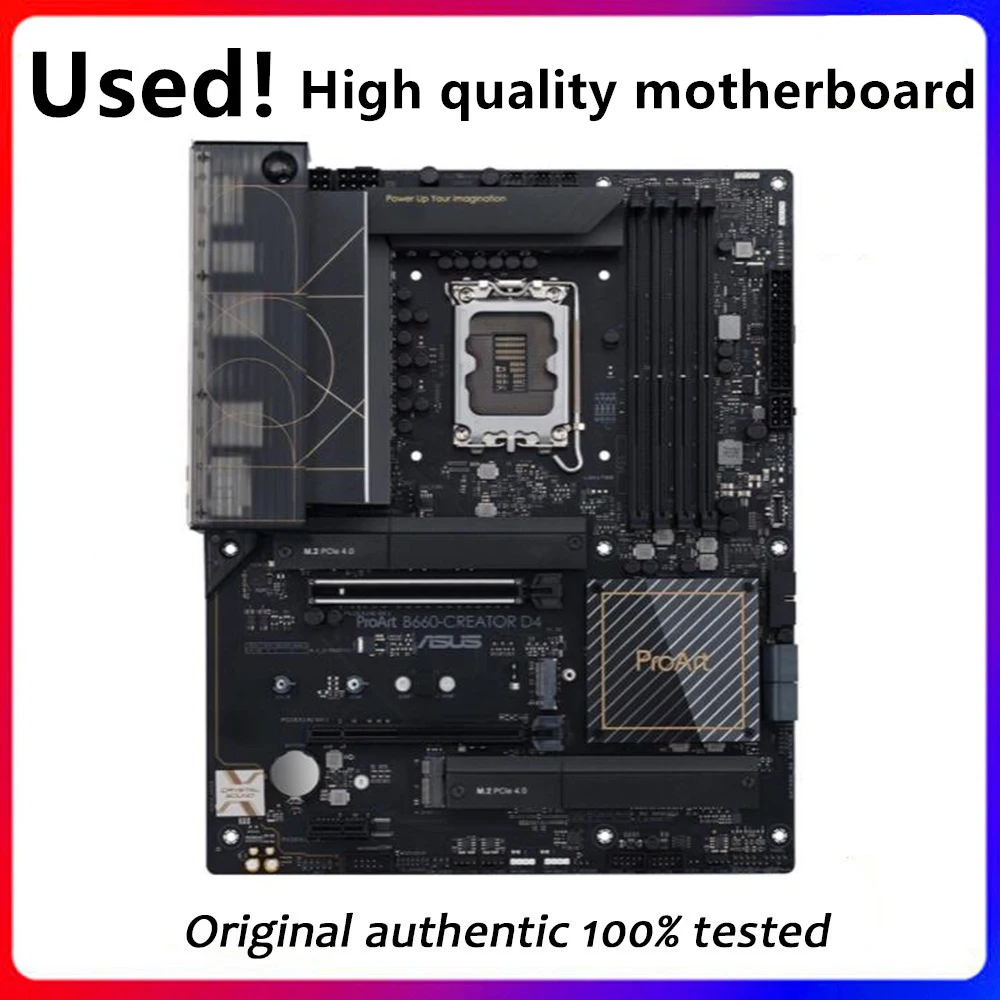 Utilizzato Per Asus Proart B660-Creator D4 Desktop Originale Per Scheda Madre Intel B660 Ddr4 Supporto Lga 1700 12400F 12400 I3 12100F