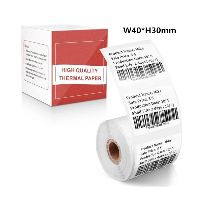 

M110 series 40x30mm square white/pink/blue sticker thermal label