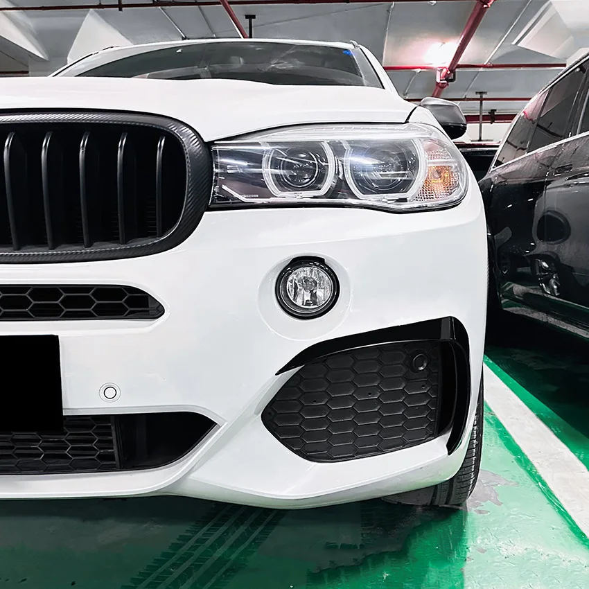 BMW X5 F15 M 스포츠 2014 2015 2016 2017 2018 ABS 자동차 스타일링용 프론트 범퍼 스포일러 스플리터 에어벤트 안개등 그릴 트림