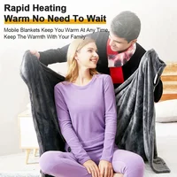 USB Electric Blanket Heater 3 Heating Levels Fleece Coral Velvet Quickly Heating Pad Cape Portable Heater 2