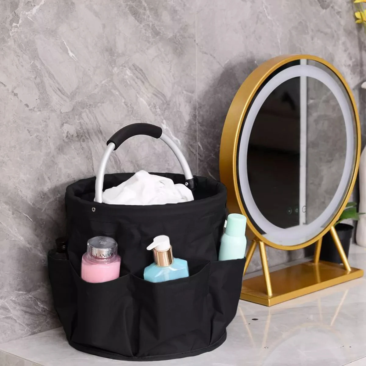 Multifunctional Picnic Outdoor Beach Basket Handheld Foldable Storage Washbag Bath Home Shopping Cleaning Basket