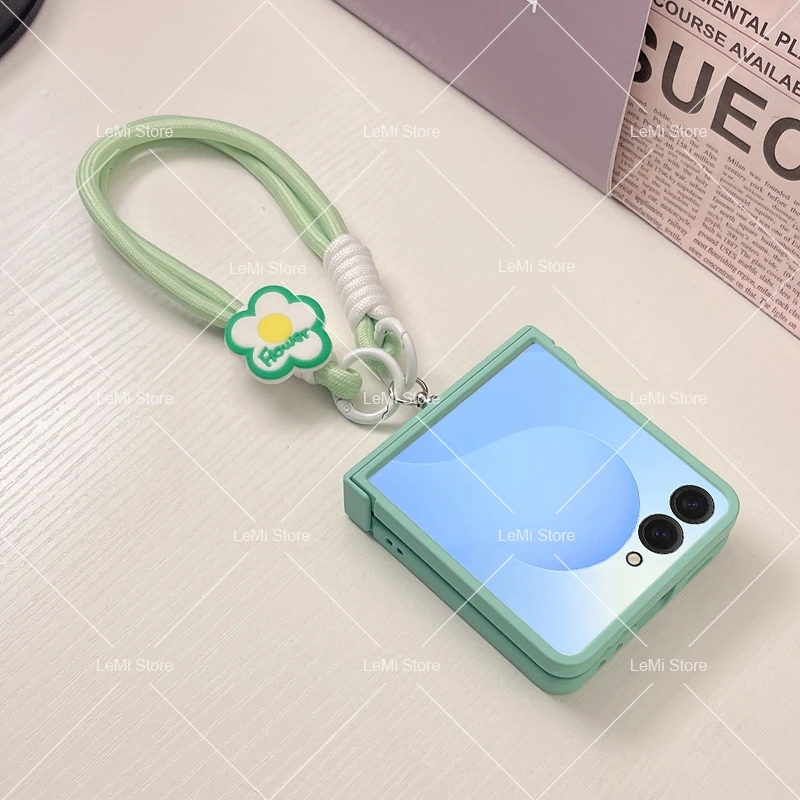 Floral Hand Strap Hinge Phone Case