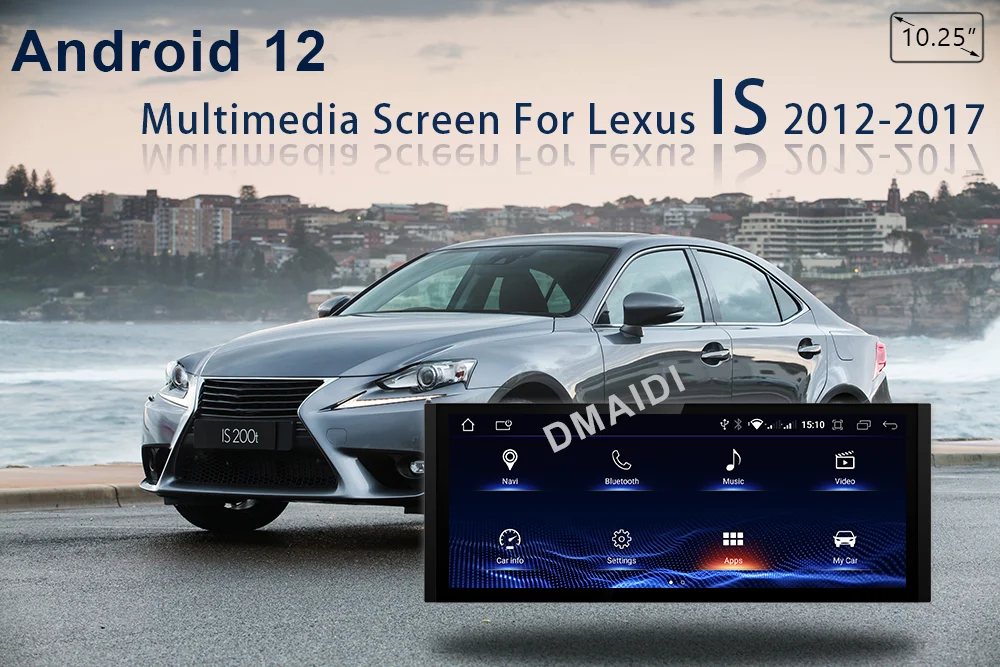 Android 12 Autoradio für Lexus ist 200 300 2013 2017 128 t 10.25 h 2009-2013 GB ''Multimedia-Video-Player Carplay Autoradio 4g