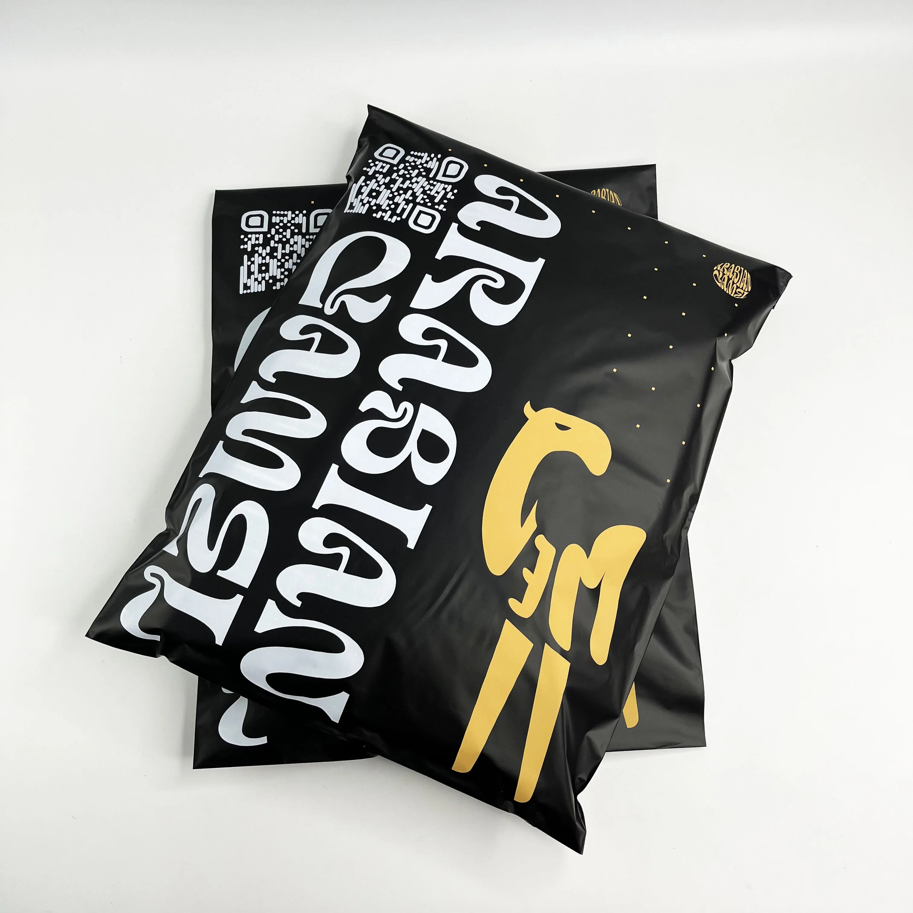 

biodegradable wholesale high quality black custom printed poly pack mailers plastic packaging bag for clothing