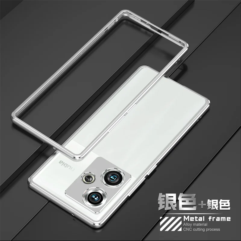 ZTE Nubia Z50 NubiaZ50 NX711J Bumper Aluminum Metal Frame Cover Hard Case for ZTE Nubia Z50 NX711J Bumper with Lens Protector