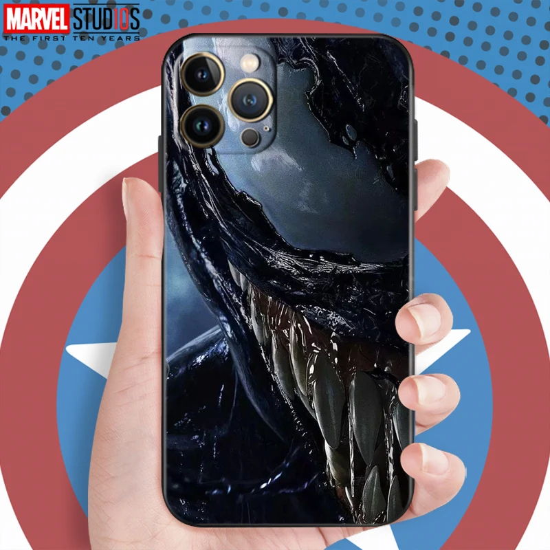 13 pro max case Marvel Spiderman Venom For Apple iPhone 13 12 11 Pro Max 13 12 Mini X XR XS Max 5 5s 6 6S 7 8 Plus SE2020 Phone Case Funda 13 pro max case iPhone 13 Pro Max