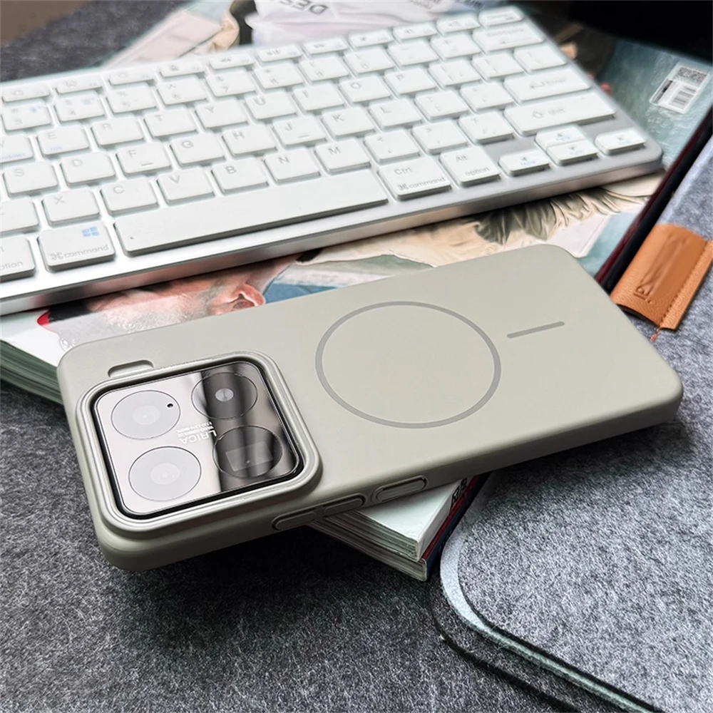 Ultra Thin Solid Color Matte Hard PC Case with Slim Magnetic Wireless Charging Cover