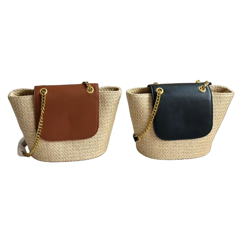 

2024 Women's Straw Bag Fashion Vegetable Basket New Beach Bag Lafite Straw Bag