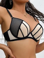 Sexy deep V push-up underwear women's anti-sagging thin under thick soft underwire bra 4