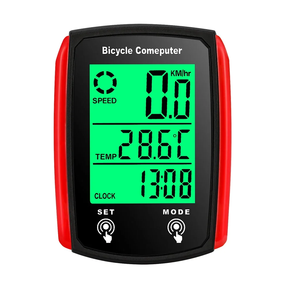 Waterproof Bicycle Wired Speedometer Bike LCD Computer Speed Odometer English Stopwatch Speedometer Bicycle Accessories