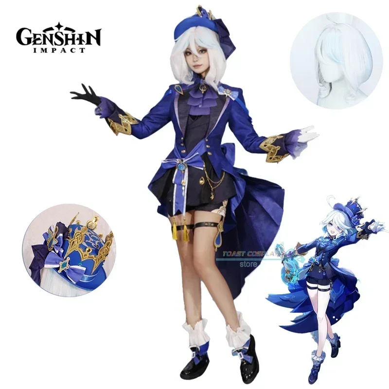 

Furina Game Cosplay Game Genshinimpact Furina Cosplay Costume Focalors Water God Party Costume Wig Hat Shoes Full Set