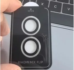Premium Tempered Glass Camera Lens Protector with Metal Frame - Xiaomi Mix Flip 2 (Silver)