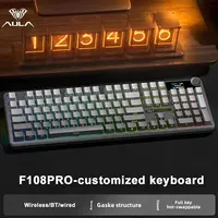 AULA F108 Pro Gaming Mechanical Keyboard Tri Mode Custom Multi-Knob Screen RGB Esports Wireless Keyboard with TFT Smart Display - Image 2