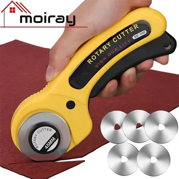45MM Leather Craft Rotary Cutter utensile da taglio in pelle tessuto artigianale in pelle lama circolare coltello fai da te Patchwork cucito Quilting