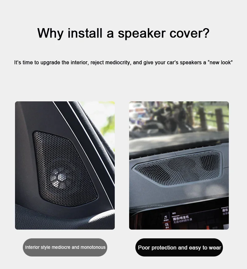 For BMW 3 Series G20 G21 G81 2020 2021 2022 2023,Front Rear Door A-pillar Horn Covers, Inner Handle Speaker Instrument Audio Lid