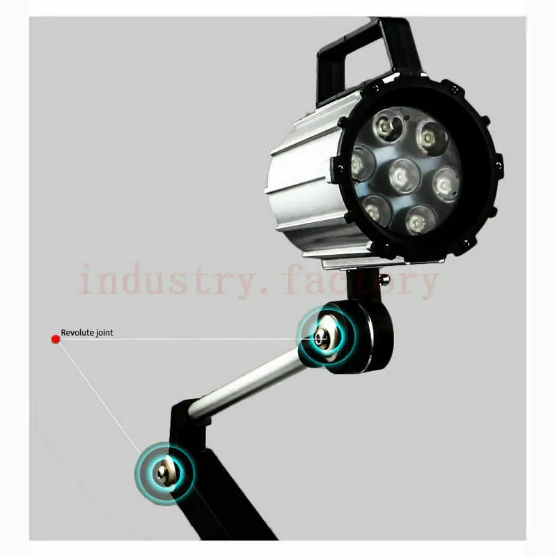 

7W/12W Long Arm LED Waterproof Work Lamp of 720 mm Length and Optional voltage for CNC Lathe Machine Tool